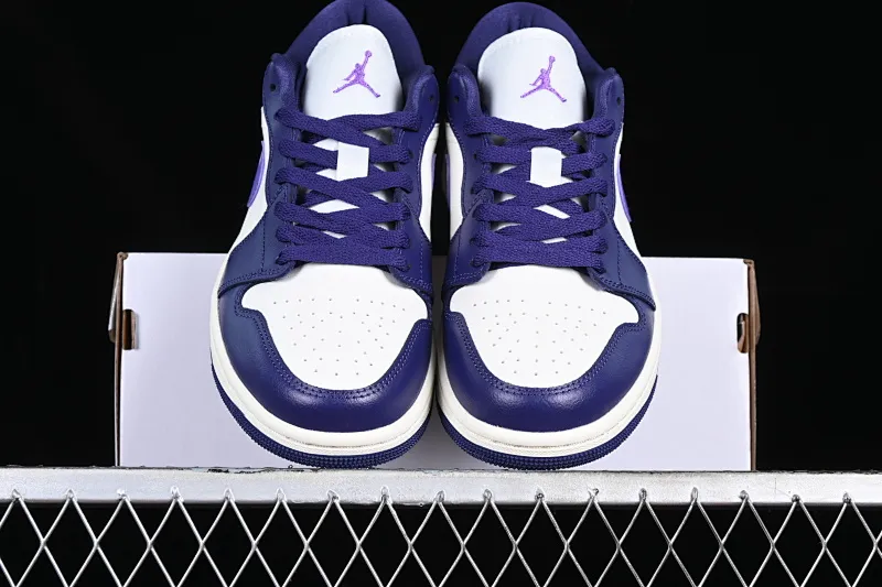 All categories Air Jordan Jordan series basketball shoes Air Jordan 1 Low G version pure original Air Jordan 1 Low AJ1 Joe 1 white and purple cultural low-top casual sneakers DC0774-502